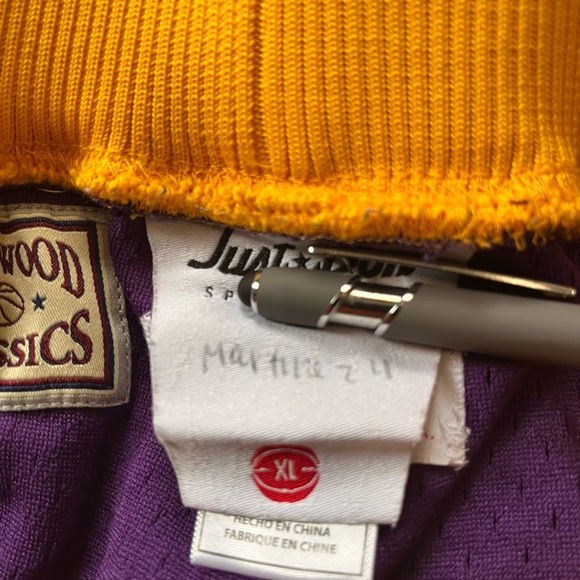Just Don Mitchell & Ness Los Angeles Lakers Road Shorts Hardwood Classics - Picture 14 of 14